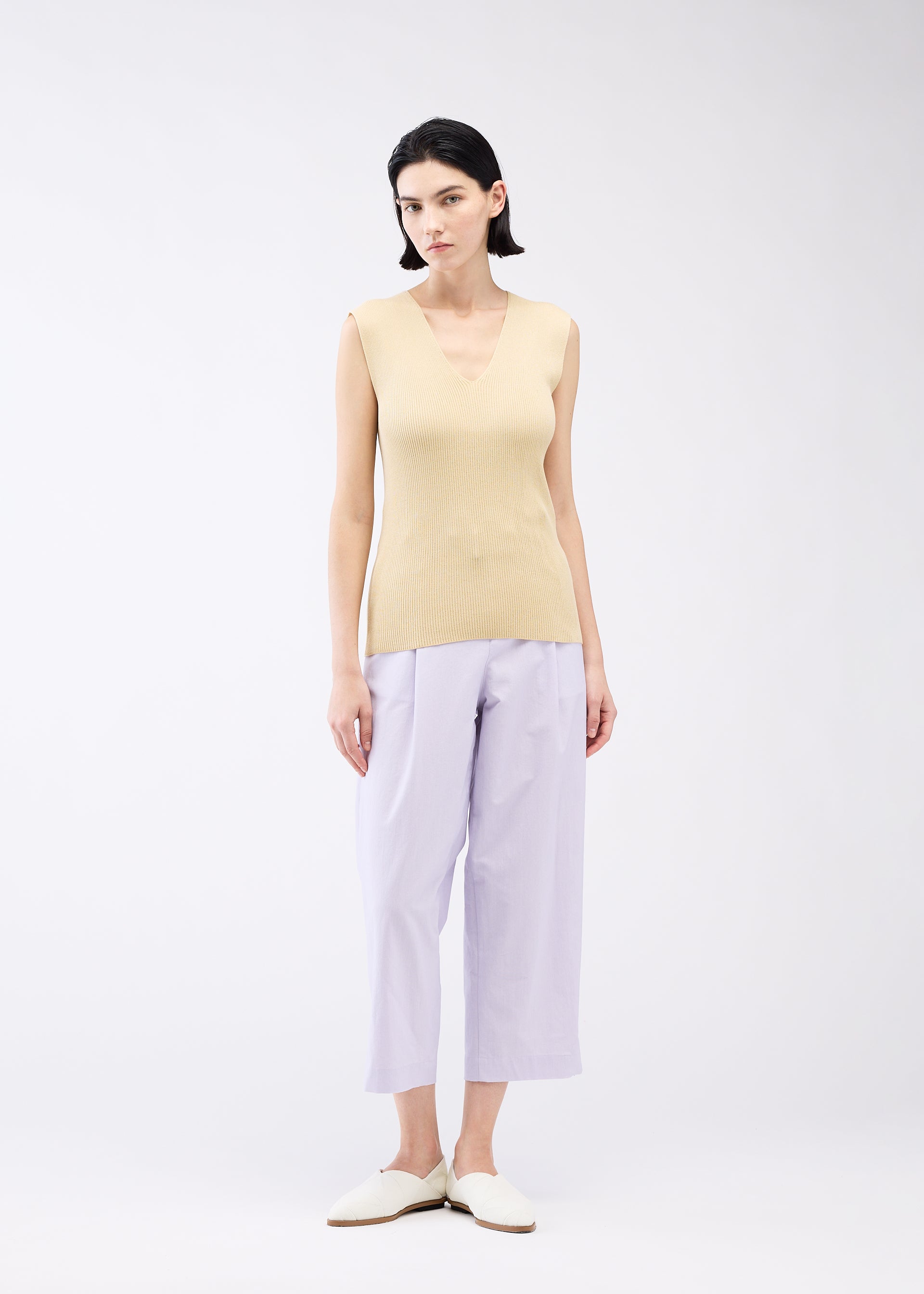 FLAT RIB KNIT 2、ウィメンズ_ニット、着用画像1