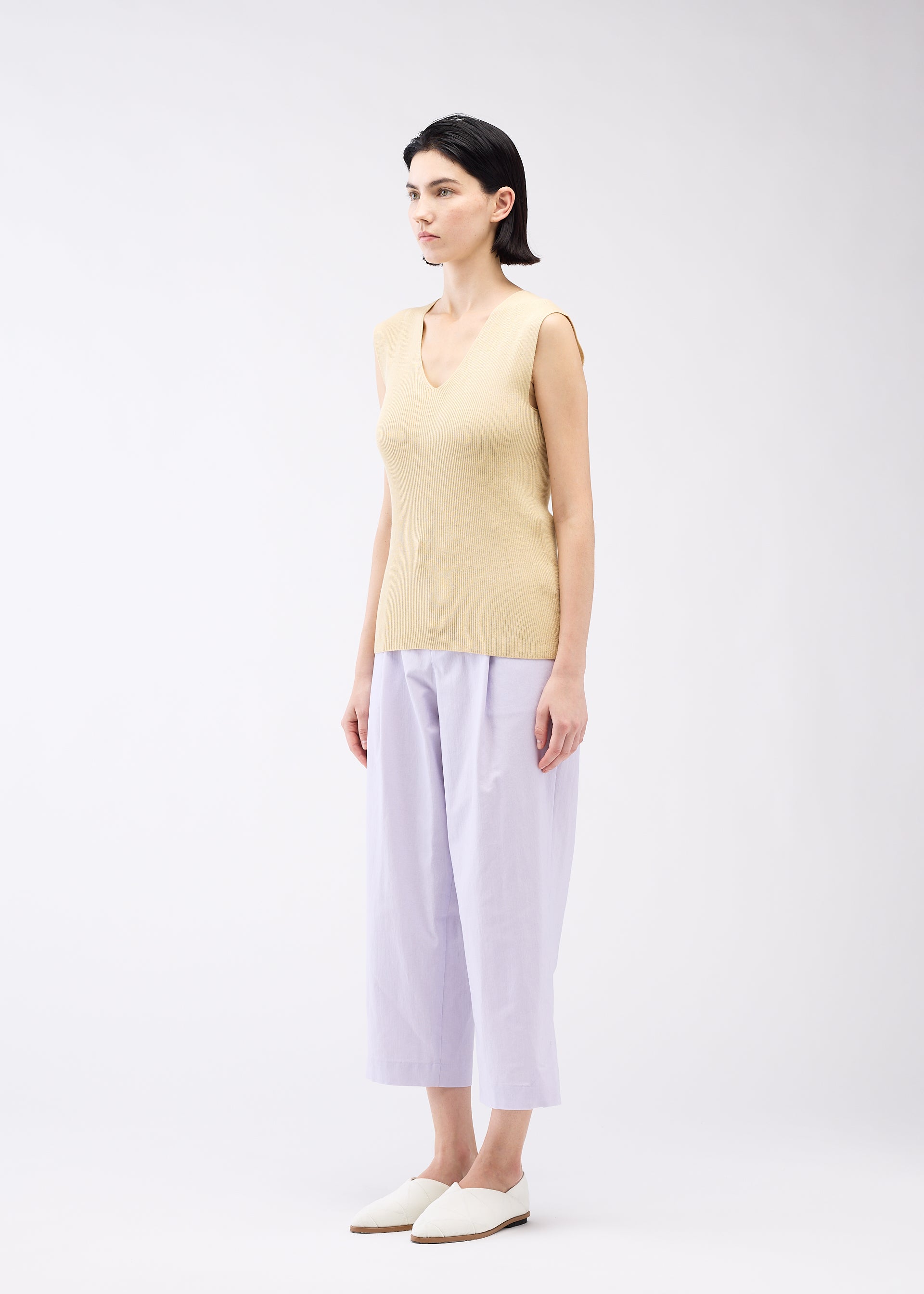 FLAT RIB KNIT 2、ウィメンズ_ニット、着用画像2
