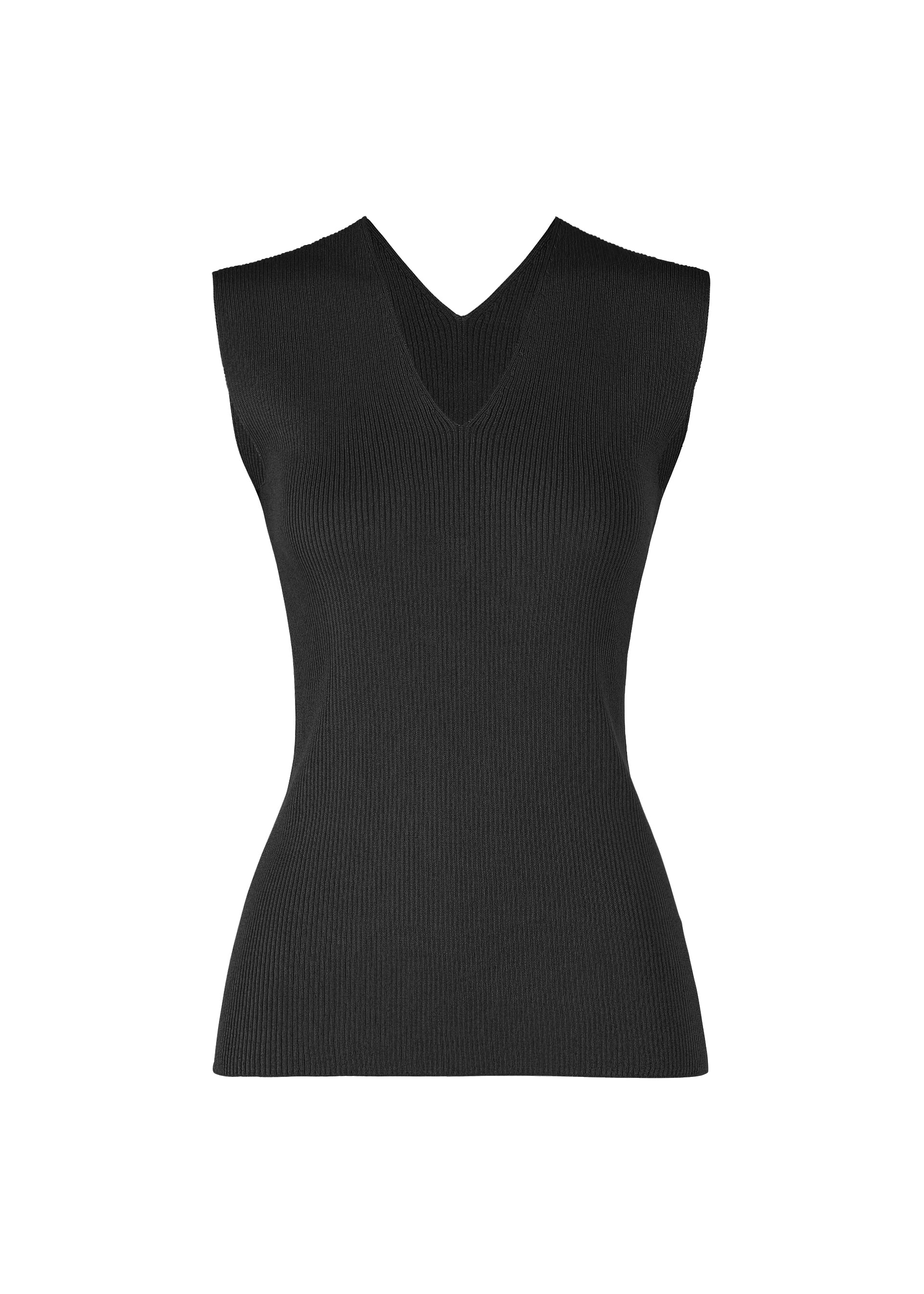 FLAT RIB KNIT 2、ウィメンズ_ニット、ブラック