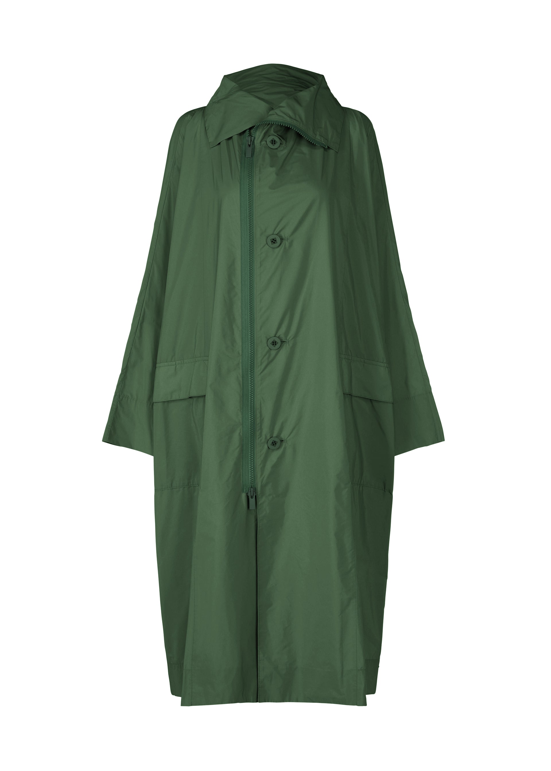 FLAT WIND COAT、ウィメンズ_ジャケット&コート_コート、グリーン