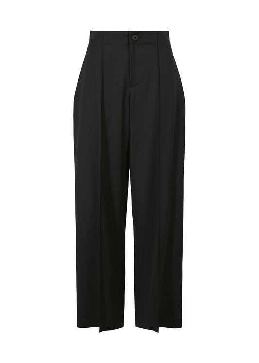 WOOL GABARDINE、ウィメンズ_パンツ、ブラック