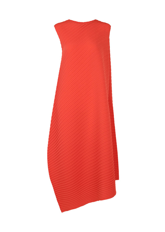 REITERATION PLEATS SOLID、ウィメンズ_ワンピース、レッド