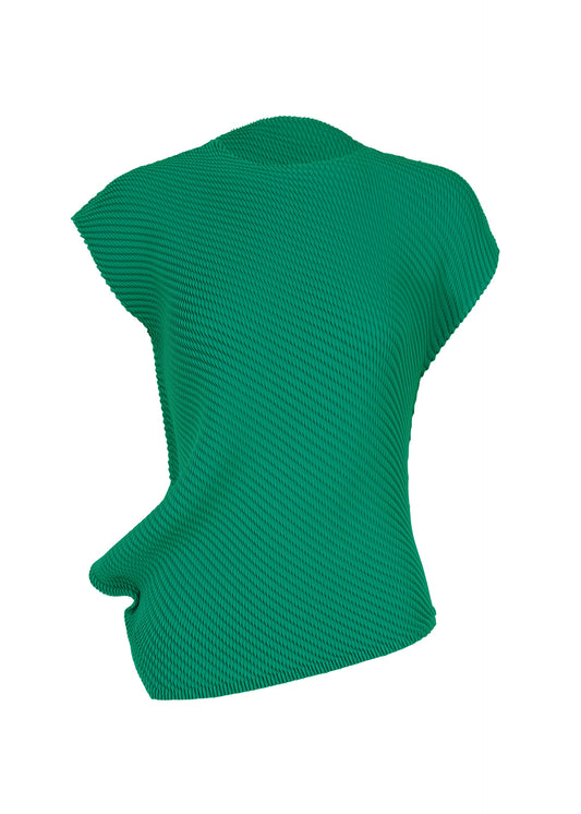 POLYGON PLEATS、ウィメンズ_トップス_トップ、グリーン