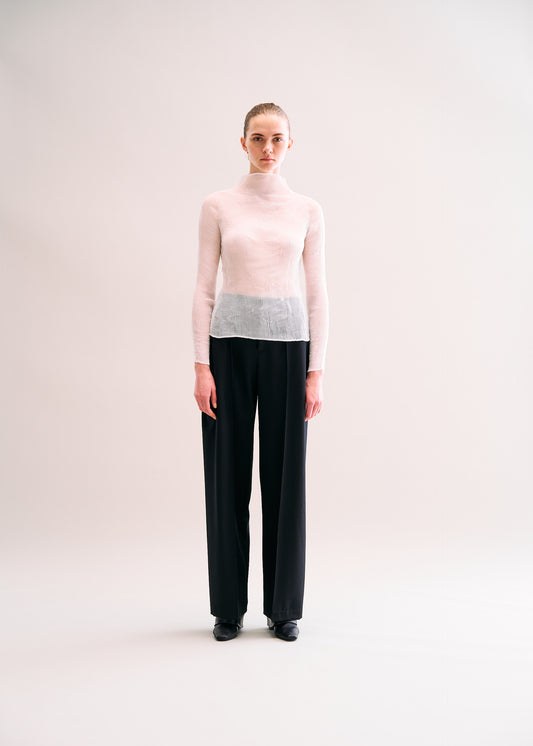CHIFFON TWIST BK/WT-38、ウィメンズ_トップス_トップ、着用画像1