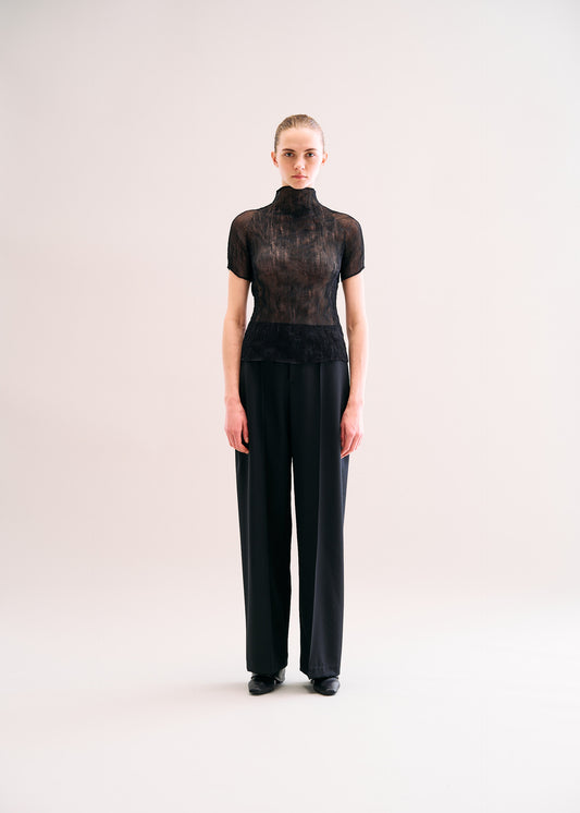 CHIFFON TWIST BK/WT-38、ウィメンズ_トップス_トップ、着用画像1