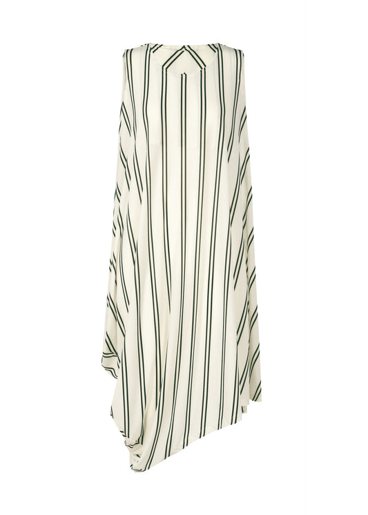 STRIPE DRAPE JERSEY、ウィメンズ_ワンピース、ホワイト