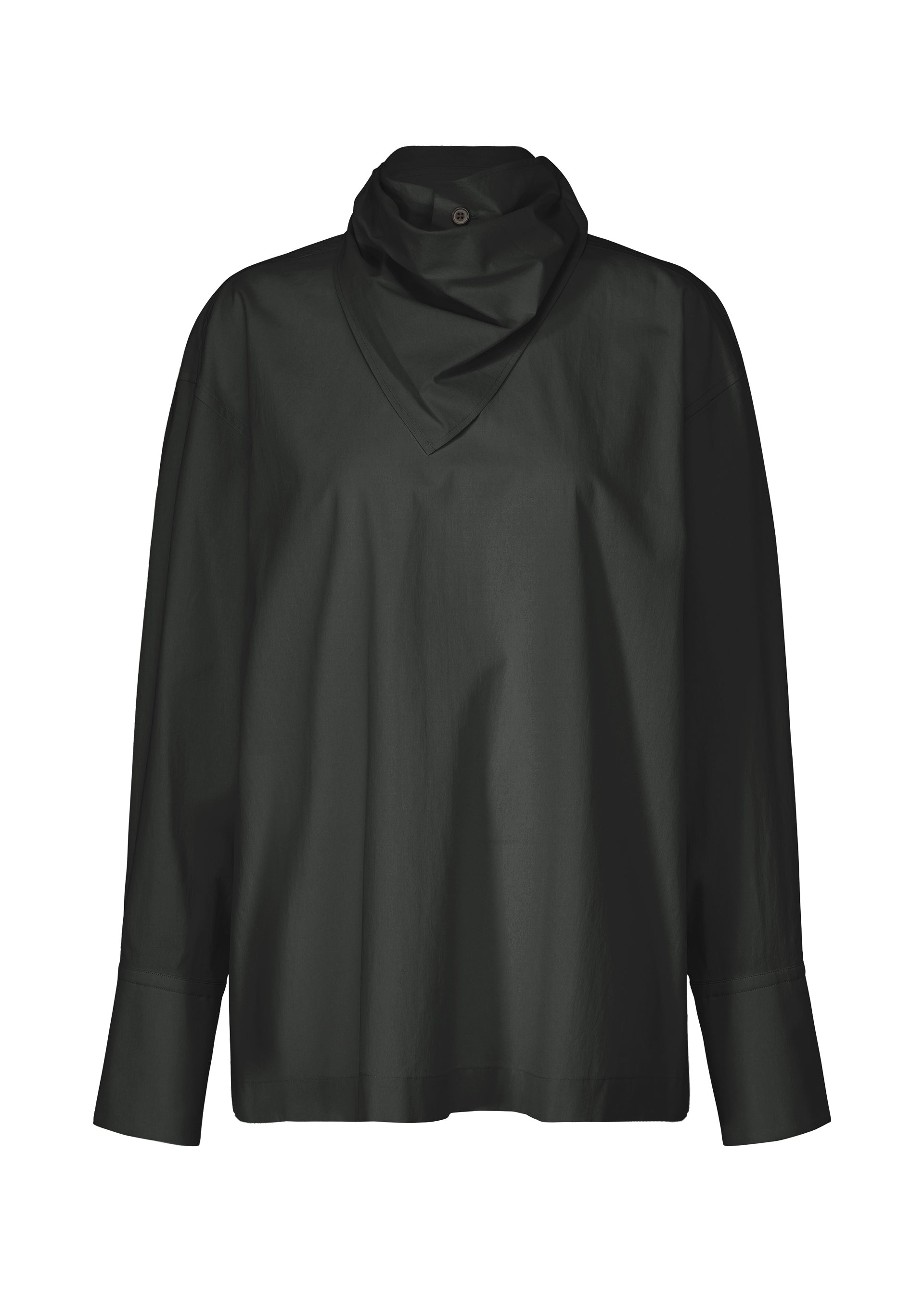 COTTON VOILE SHIRT, WOMEN Tops Shirt, Black