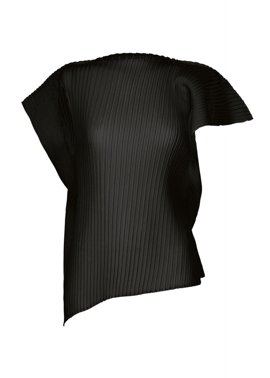 SHADOW STUDY PLEATS SOLID、ウィメンズ_トップス_トップ、ブラック
