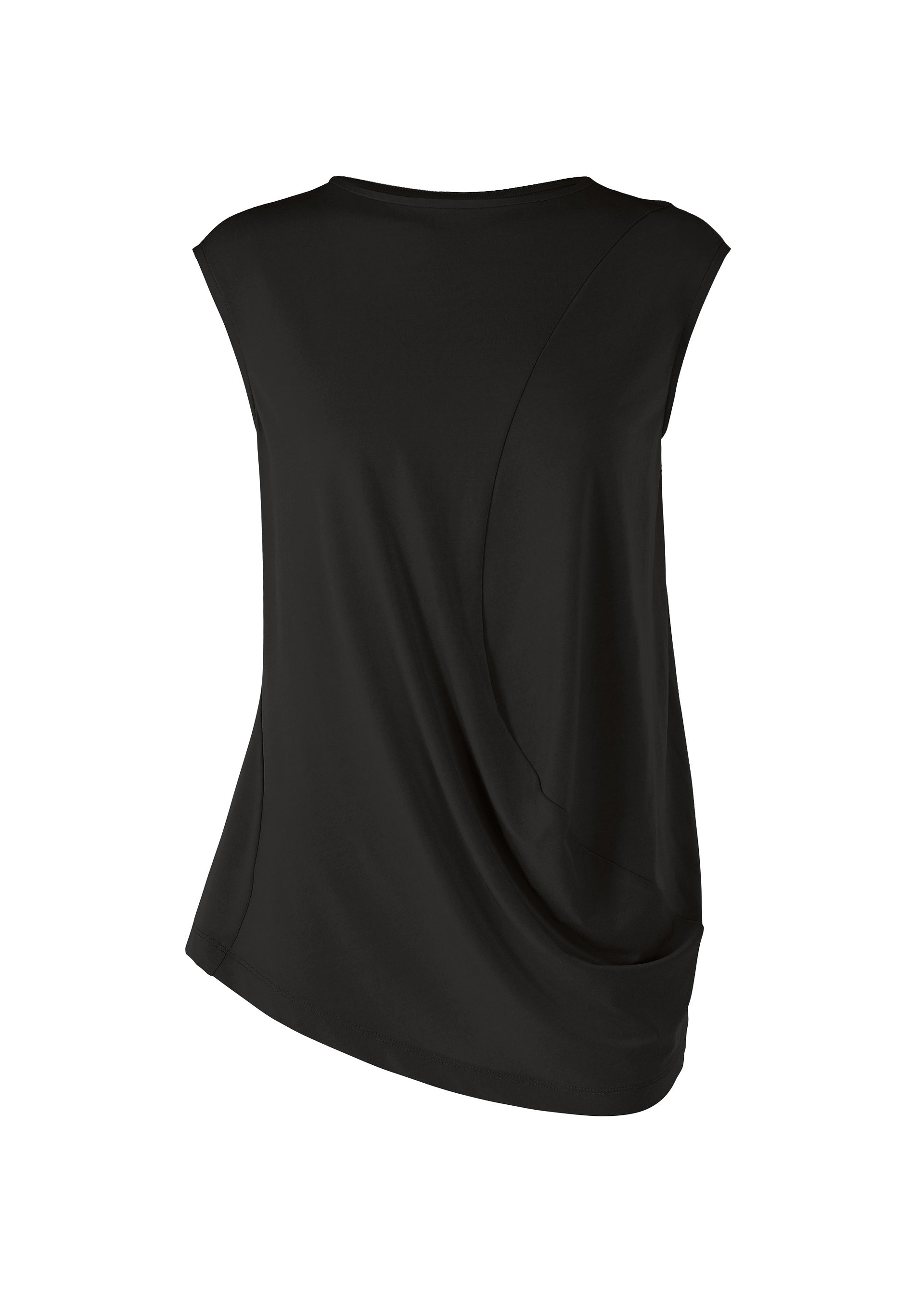 DRAPE JERSEY-56、ウィメンズ_トップス_トップ、ブラック