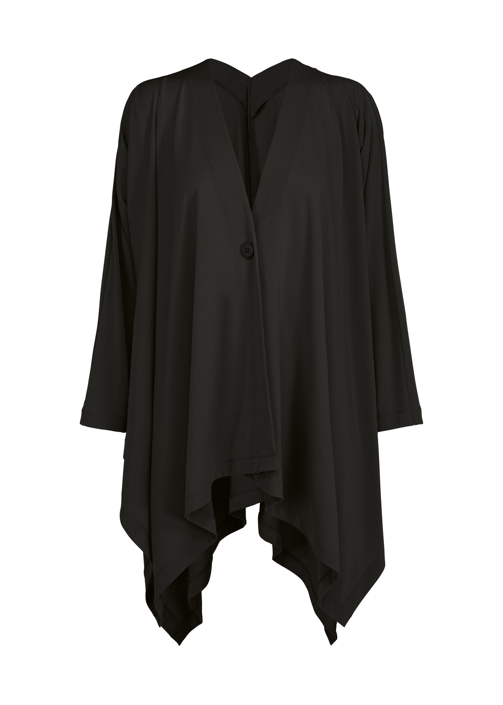 DRAPE JERSEY-56、ウィメンズ_トップス_カーディガン、ブラック