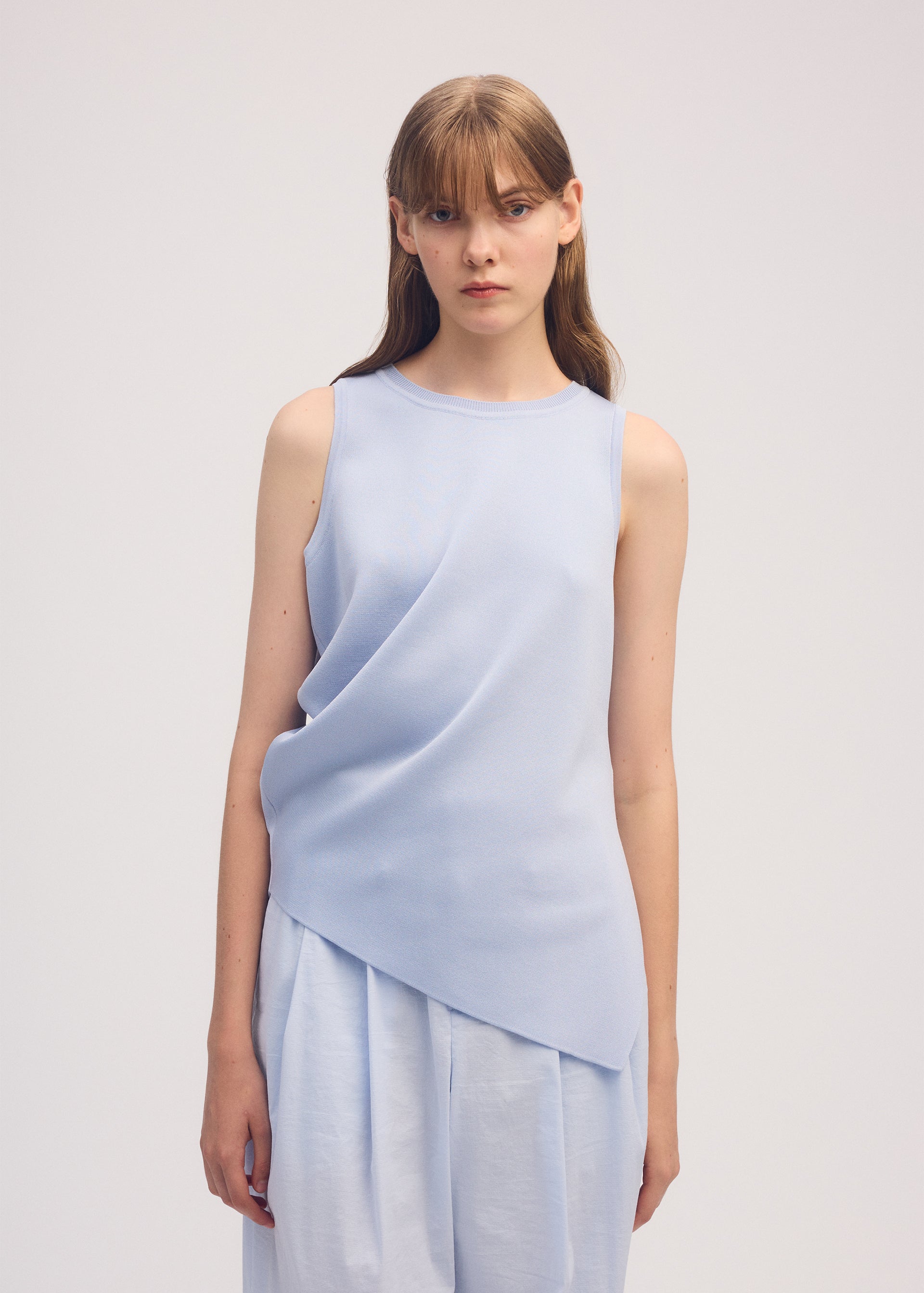 LUSTER DRAPE KNIT、ウィメンズ_ニット、着用画像2