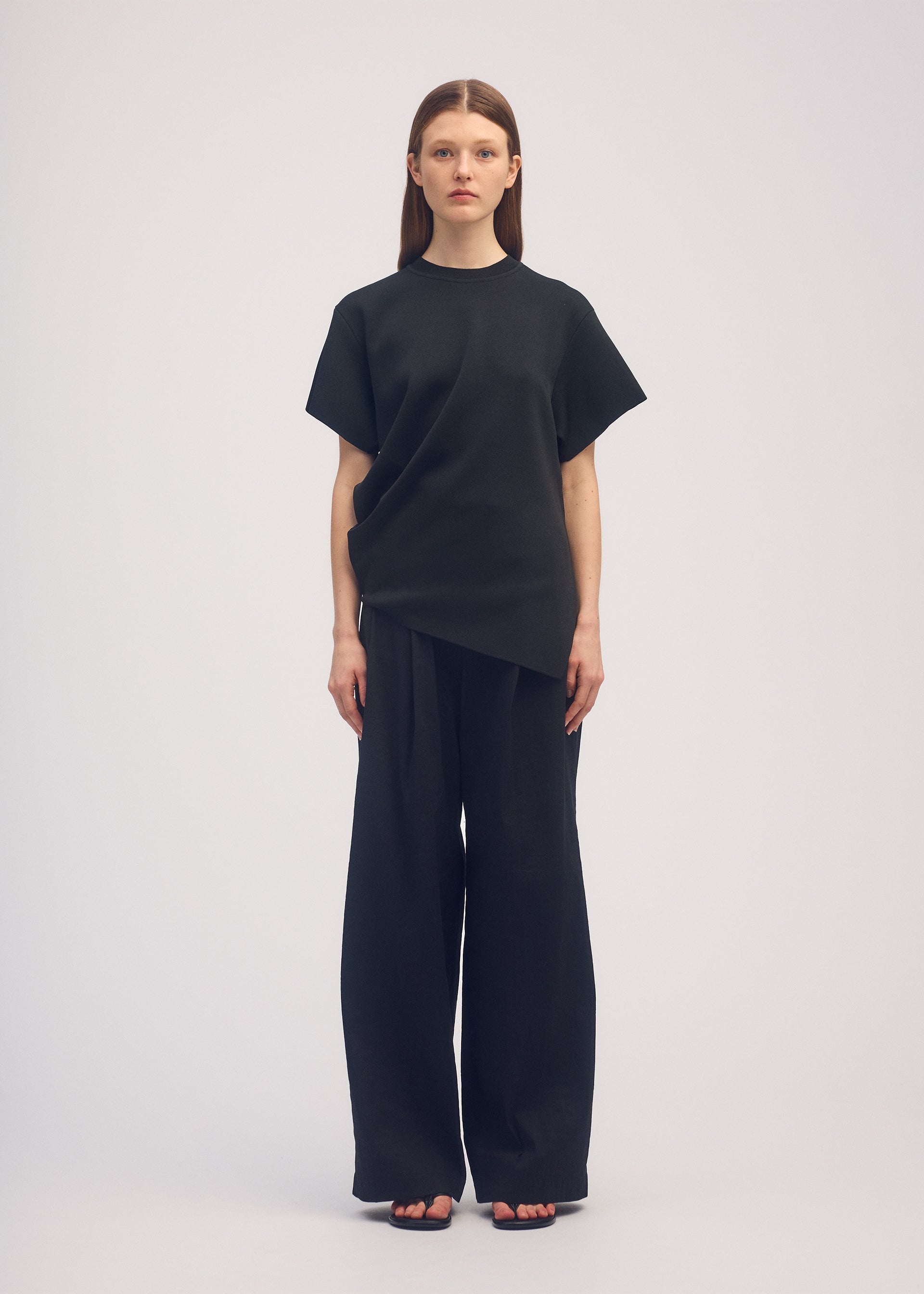 LUSTER DRAPE KNIT、ウィメンズ_ニット、着用画像1