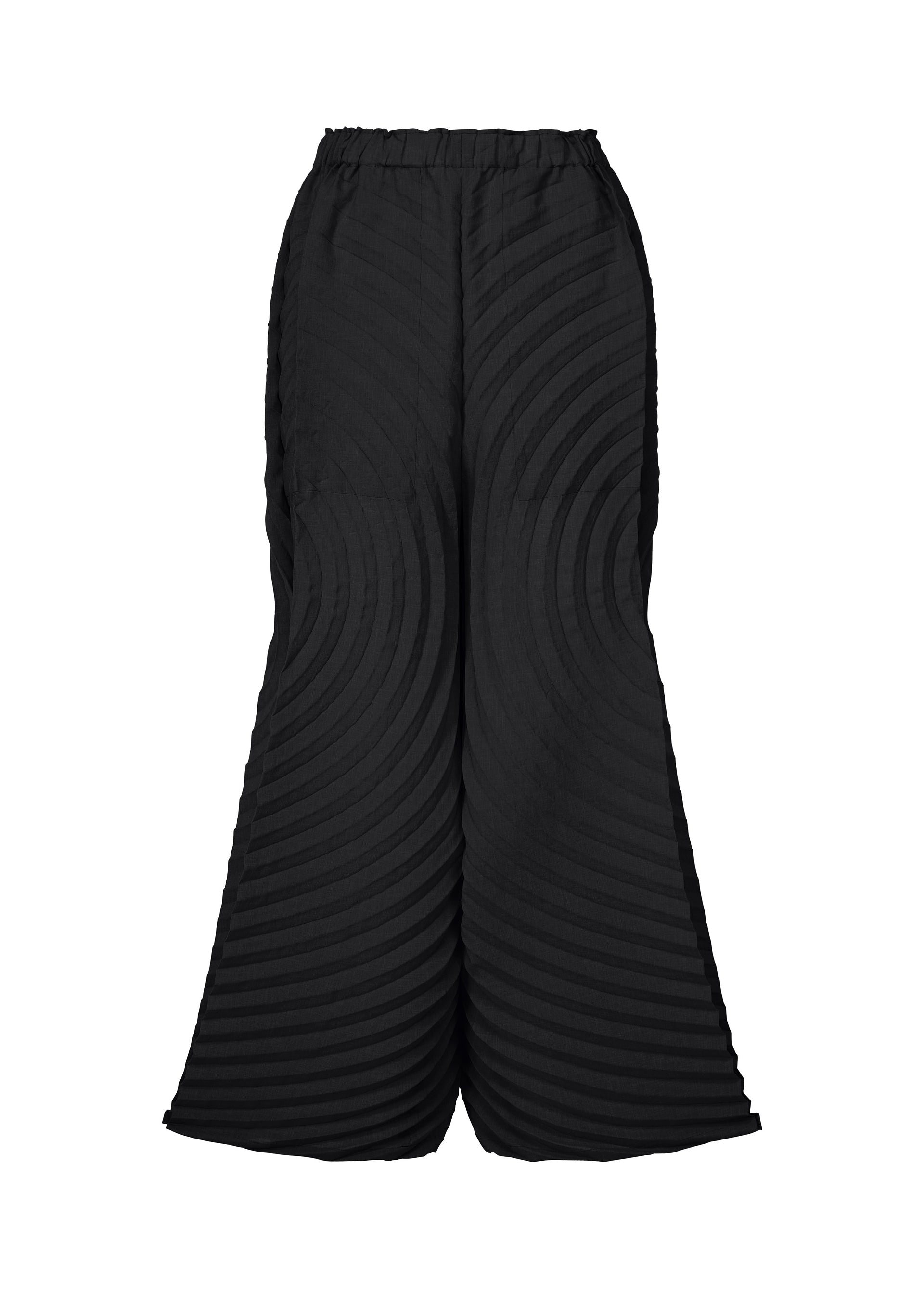 PAPER BAG PLEATS、ウィメンズ_パンツ、ブラック