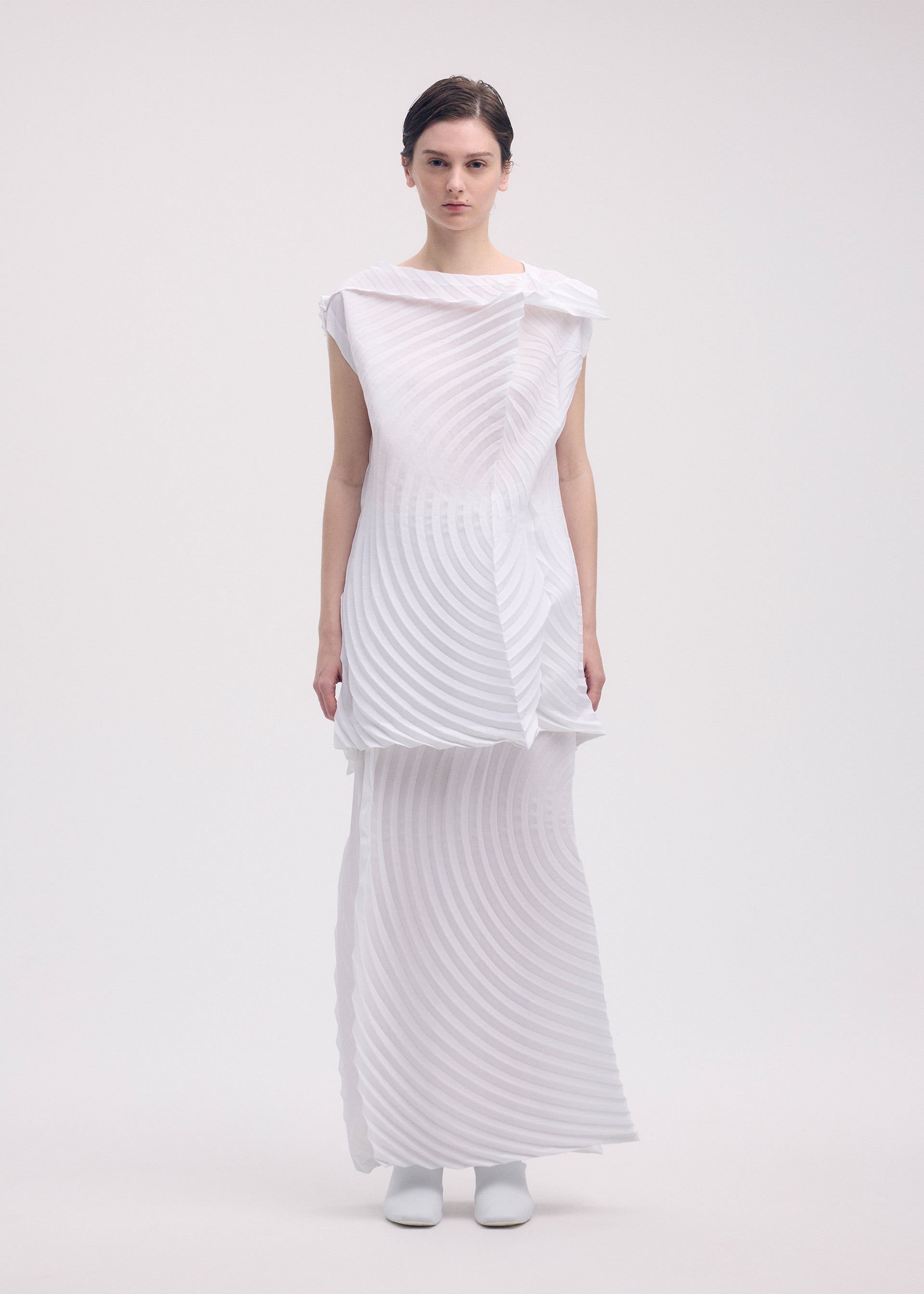 PAPER BAG PLEATS、ウィメンズ_スカート、着用画像1