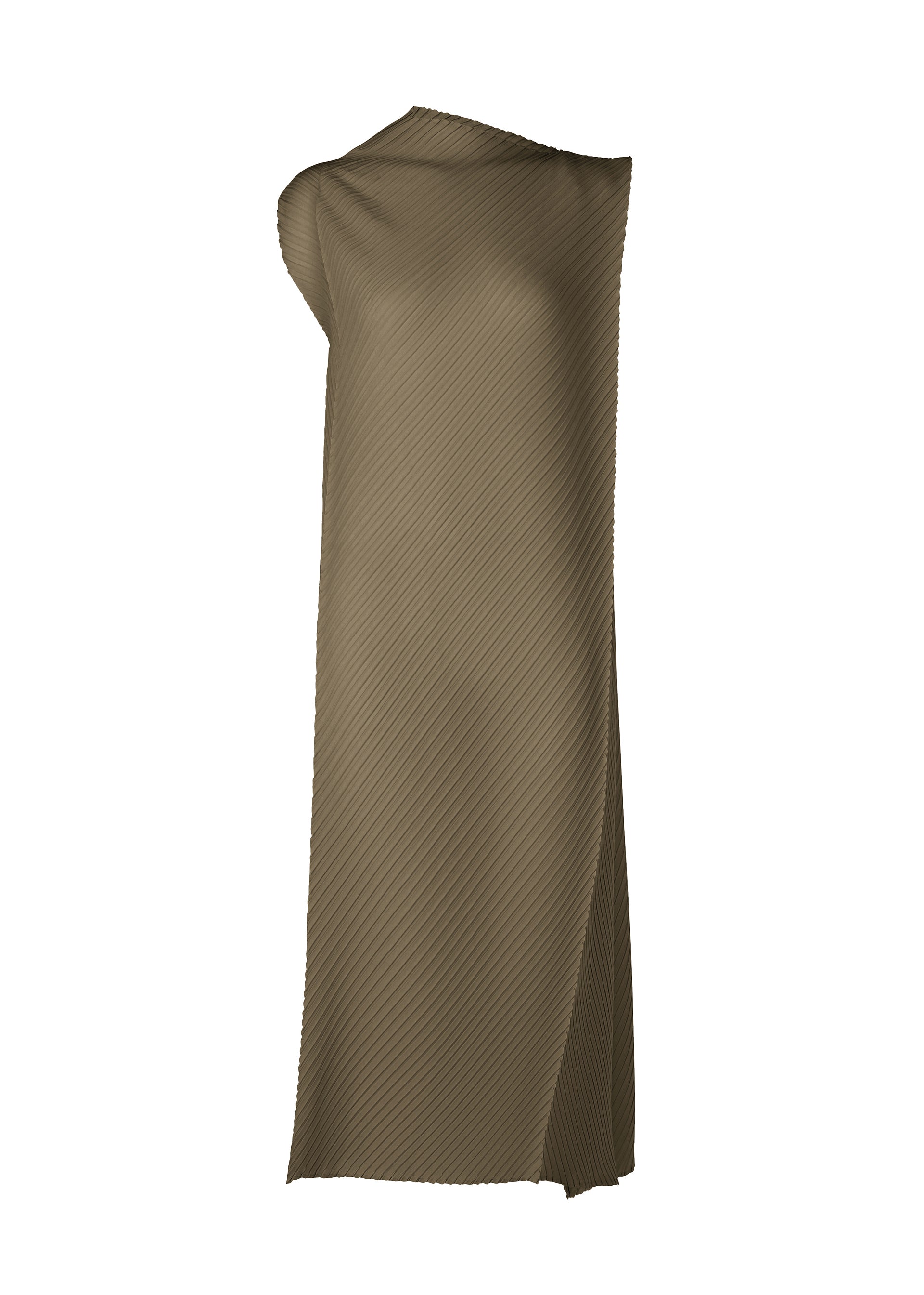 SOFT FOLD PLEATS、ウィメンズ_ワンピース、カーキ