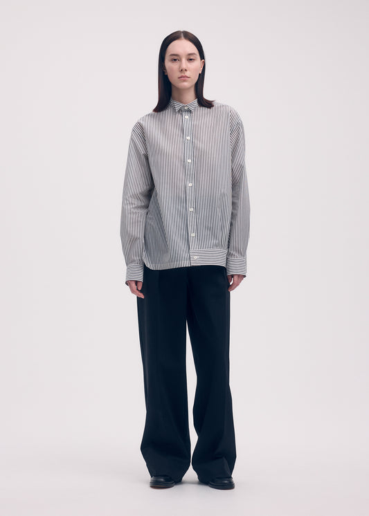 ODD SHIRT (STRIPES)、ウィメンズ_トップス_シャツ、着用画像1