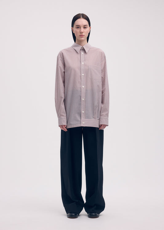 ODD SHIRT (STRIPES)、ウィメンズ_トップス_シャツ、着用画像1