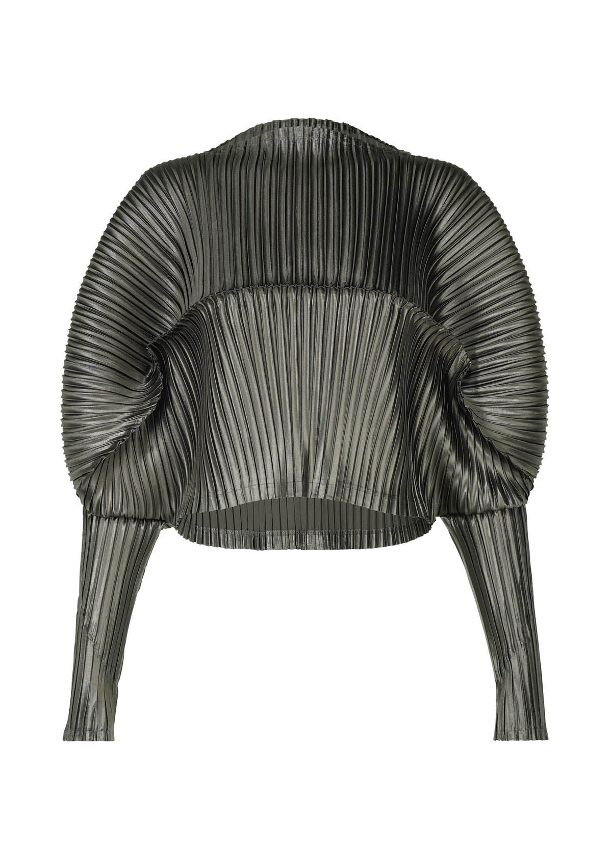 GLOSSED METAL PLEATS、ウィメンズ_トップス_トップ、カーキ