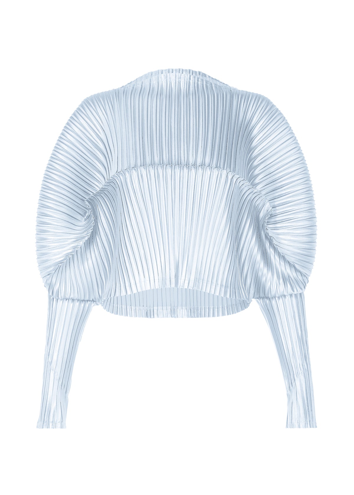 GLOSSED METAL PLEATS、ウィメンズ_トップス_トップ、ブルー