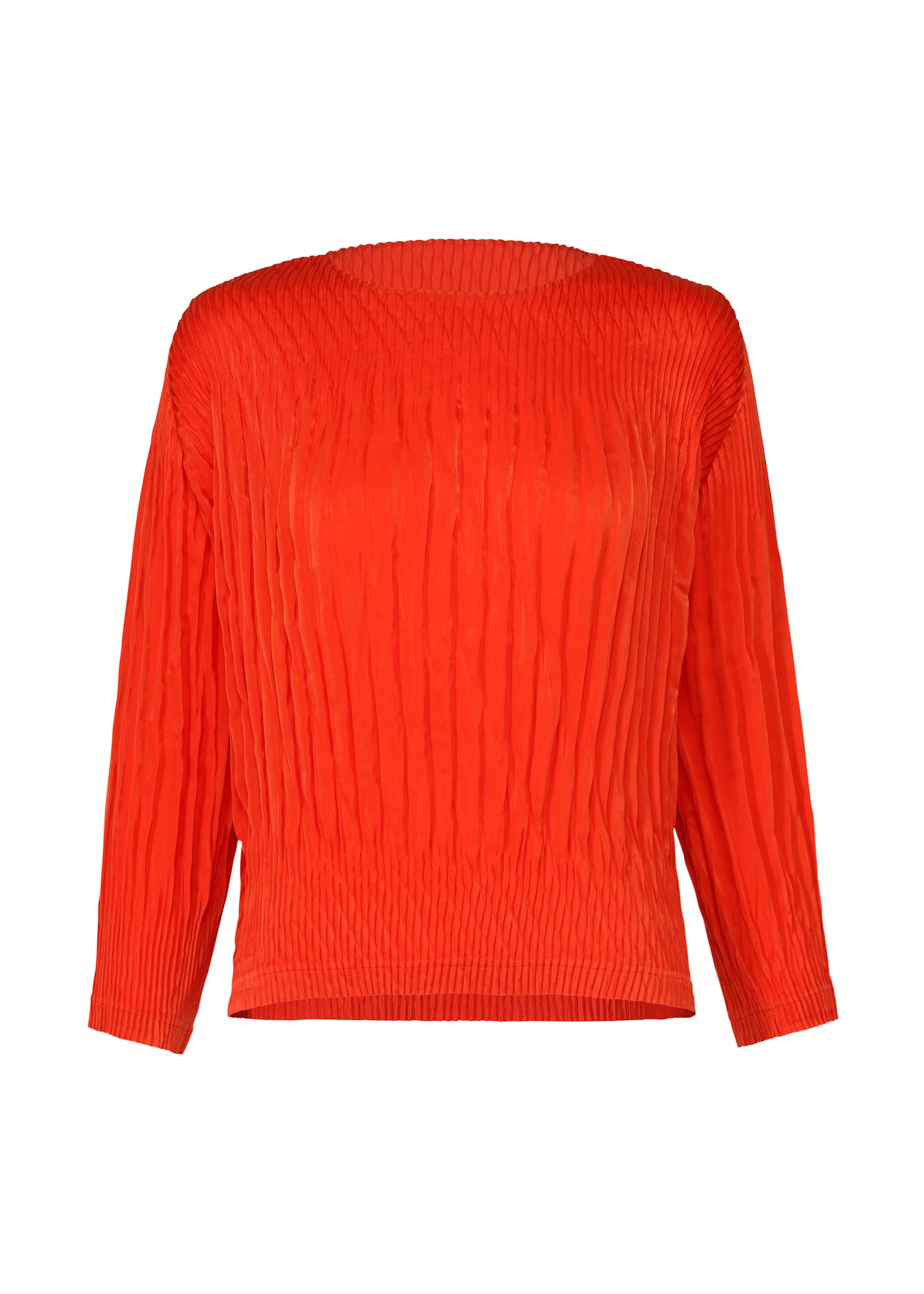 SUEDE LIKE PUFF PLEATS、ウィメンズ_トップス_トップ、レッド
