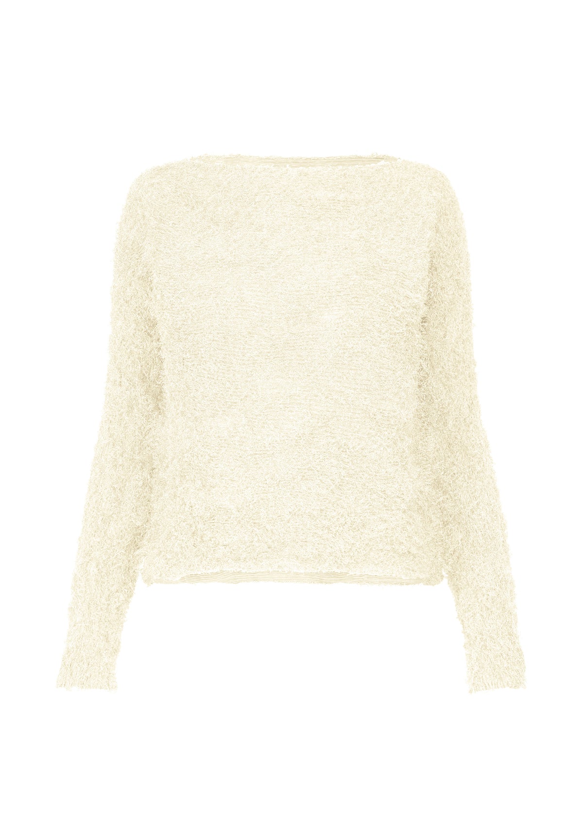 SHIFTED FUZZY PLEATS、ウィメンズ_トップス_トップ、ホワイト