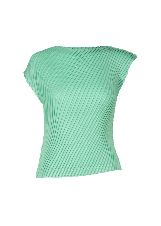 LINEN LIKE PLEATS、ウィメンズ_トップス_トップ、グリーン
