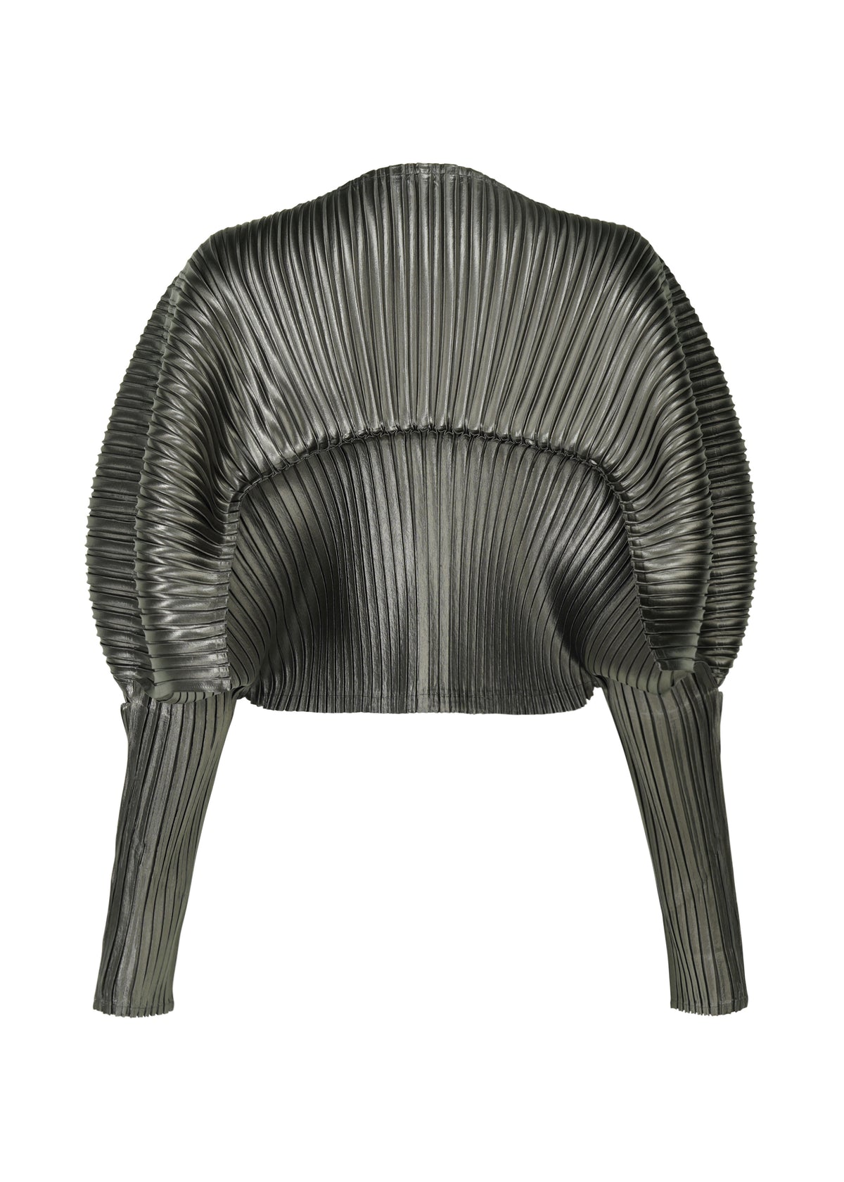 GLOSSED METAL PLEATS、ウィメンズ_トップス_カーディガン、ディテール画像1