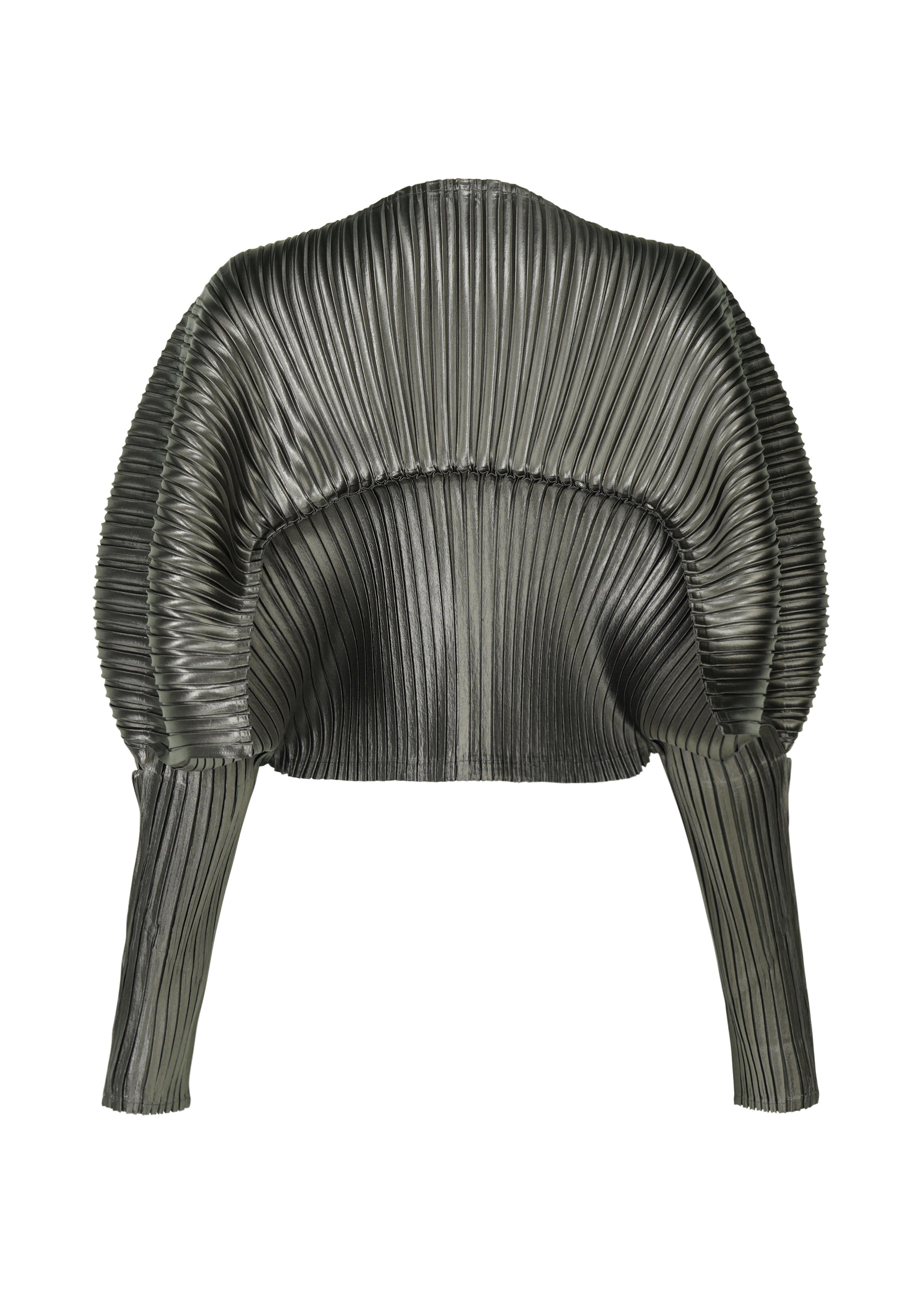 GLOSSED METAL PLEATS、ウィメンズ_トップス_カーディガン、ディテール画像1