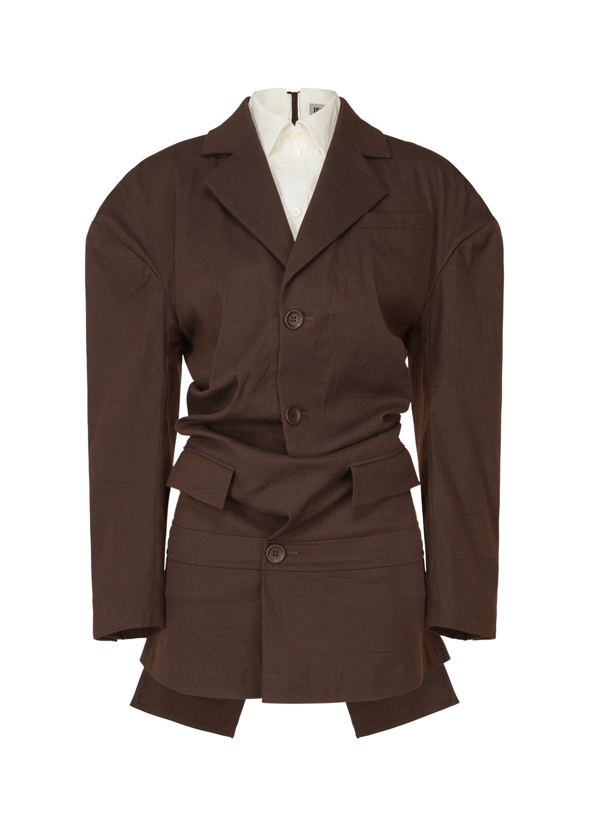 LIKE TORSO LIKE BLAZER、ウィメンズ_トップス_チュニック、ブラウン