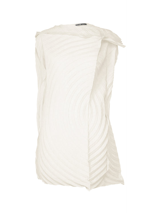 PAPER BAG PLEATS、ウィメンズ_トップス_チュニック、ホワイト