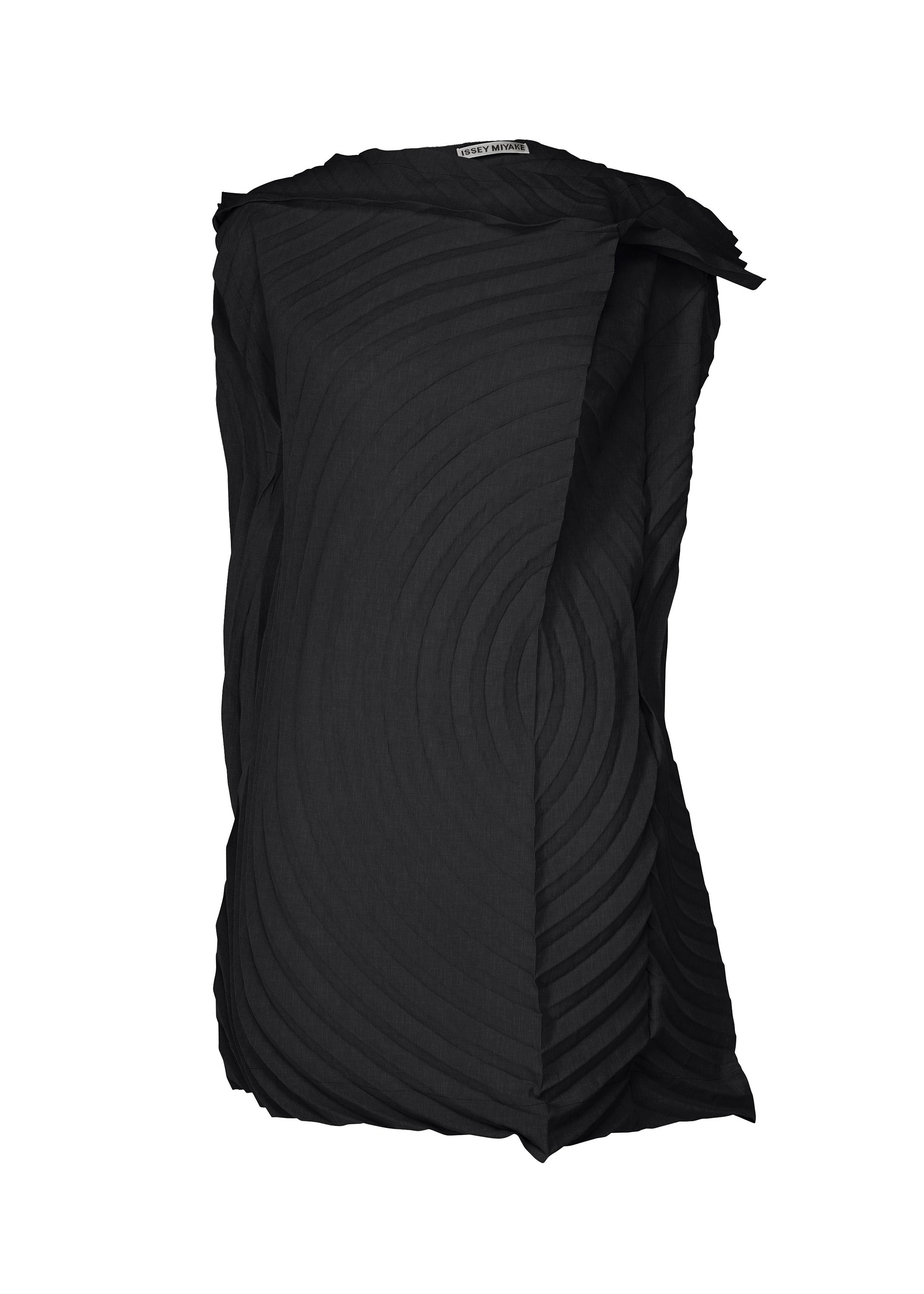 PAPER BAG PLEATS、ウィメンズ_トップス_チュニック、ブラック