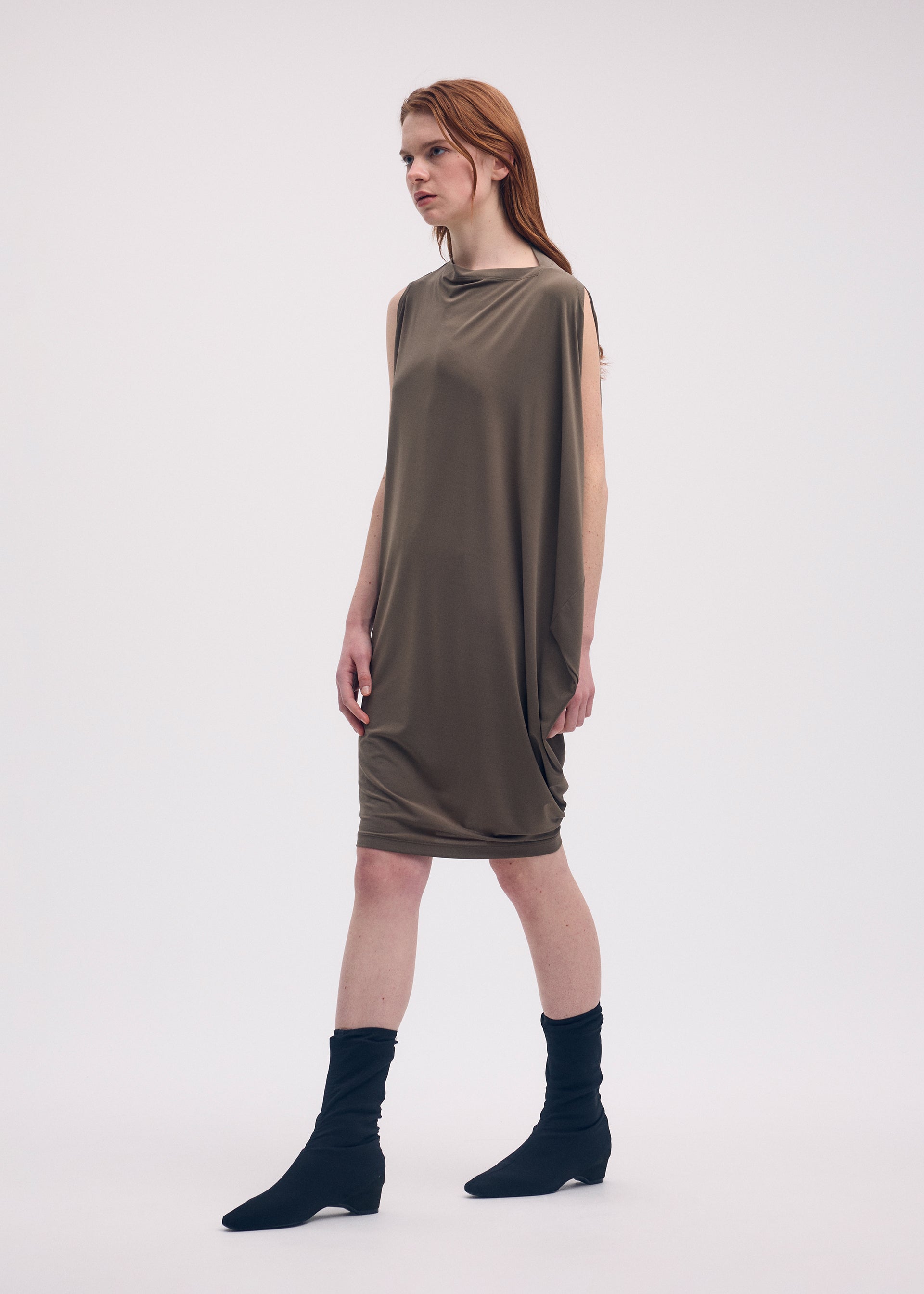 DRAPE JERSEY-58、ウィメンズ_ワンピース、着用画像2