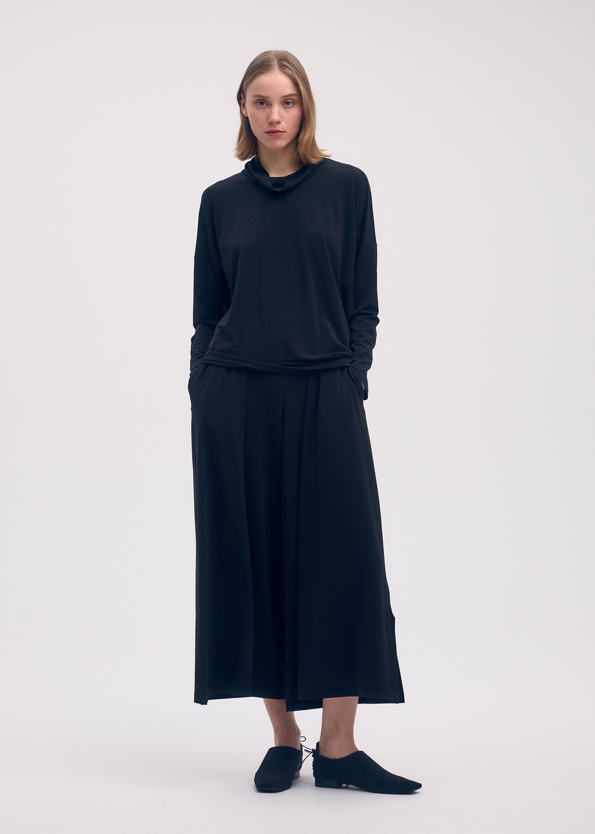 DRAPE JERSEY-58、ウィメンズ_トップス_トップ、着用画像3