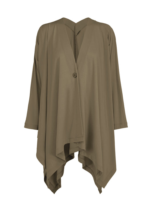 DRAPE JERSEY-58、ウィメンズ_トップス_カーディガン、カーキ