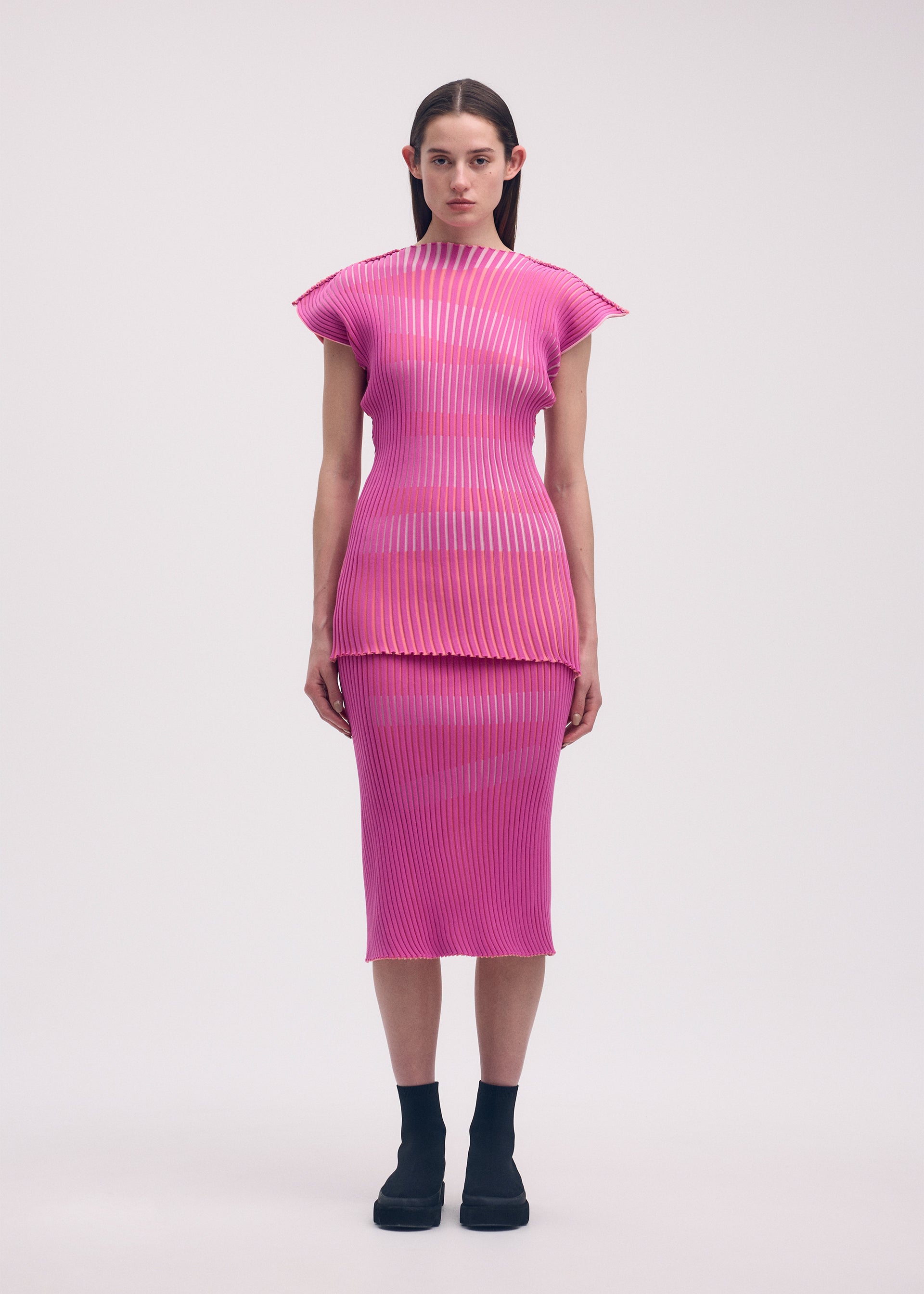 STRIPE PLATING KNIT、ウィメンズ_ニット、着用画像4