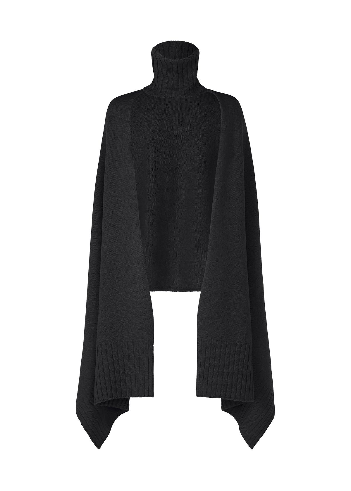 CROOKED WOOL KNIT、ウィメンズ_ニット、ブラック