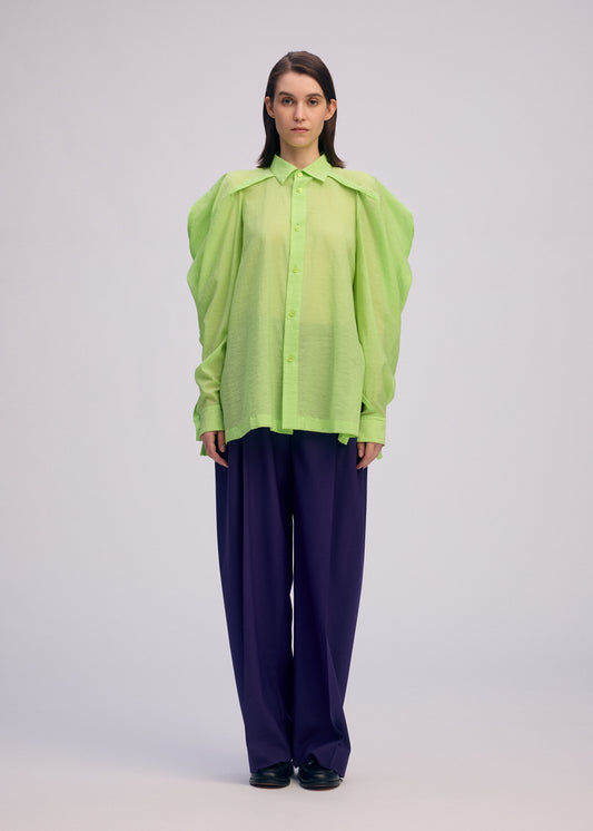R SHIRT SHEER、ウィメンズ_トップス_シャツ、着用画像1