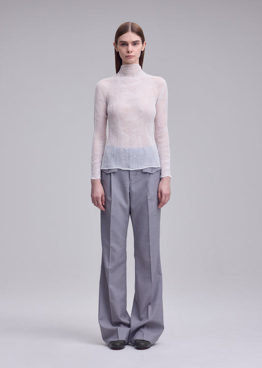 CHIFFON TWIST BK/WT-68、ウィメンズ_トップス_トップ、着用画像1