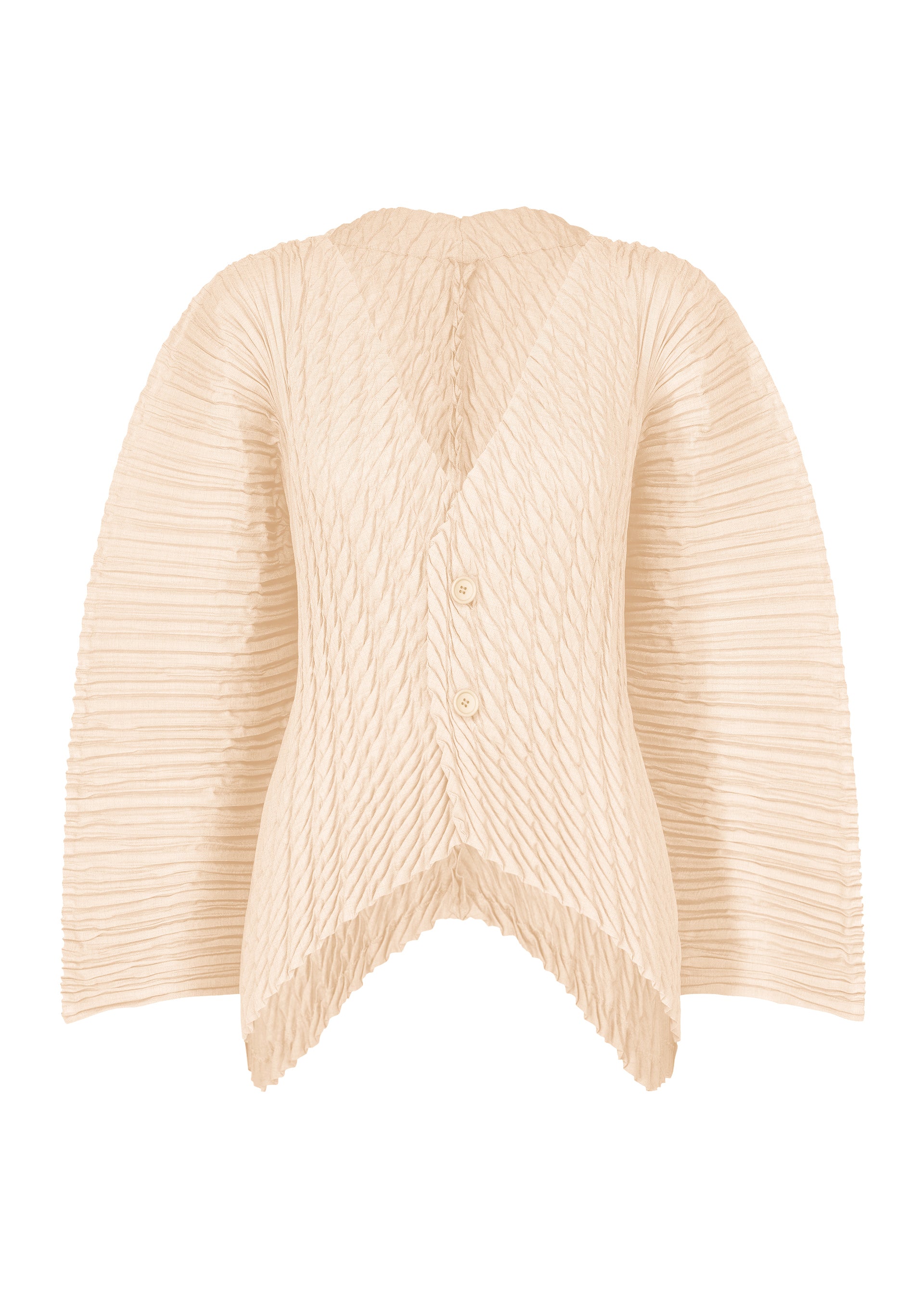 イッセイミヤケ　プリーツ 変形ボレロ カーディガン 羽織 ホワイトM相当 UNFURLING PLEATS – isseymiyake.com