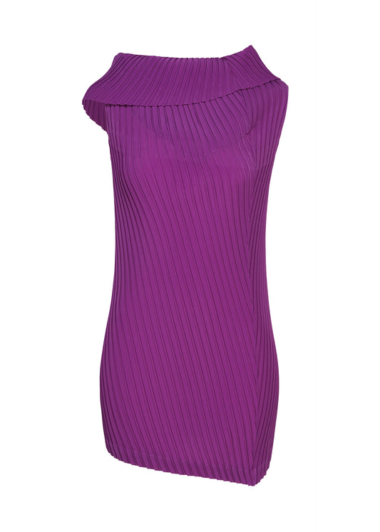 TUBULAR PLEATS、ウィメンズ_トップス_チュニック、パープル