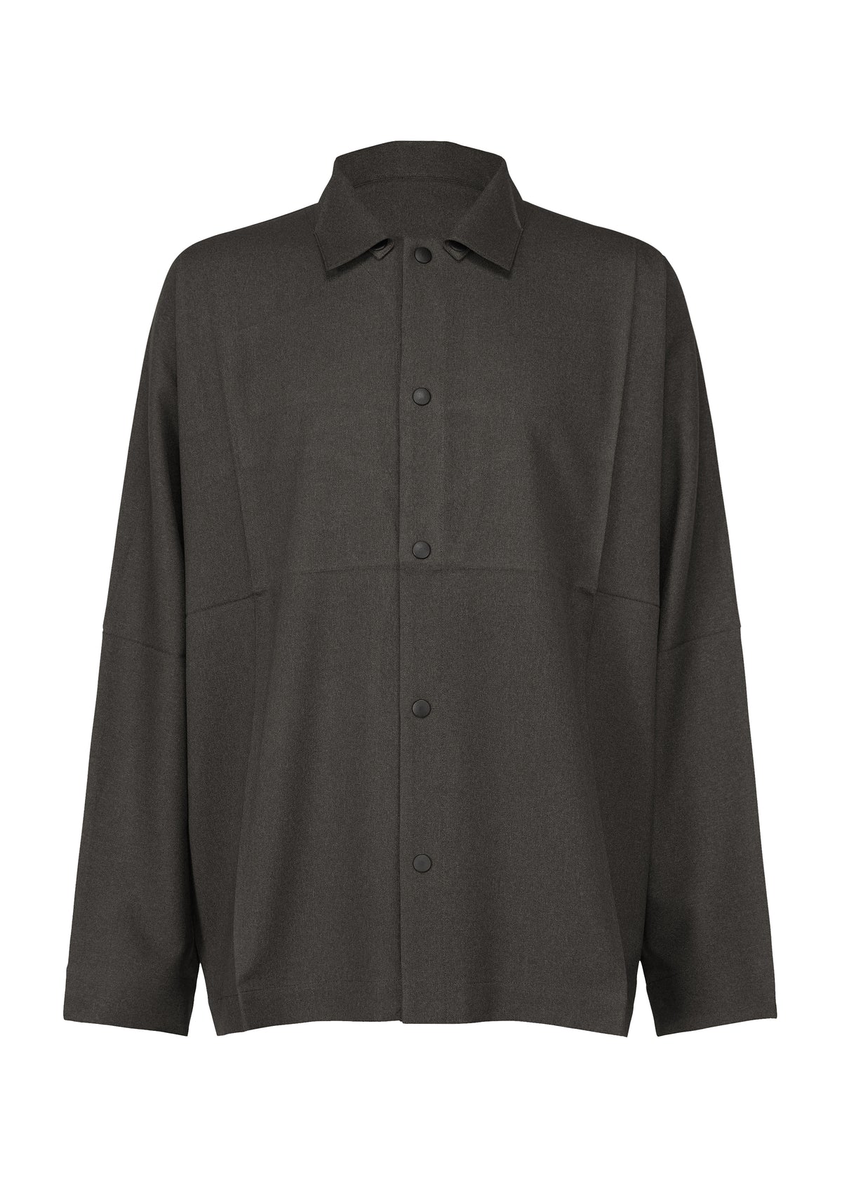 WOOL LIKE COMPACT SHIRT、メンズ_トップス_シャツ、グレー