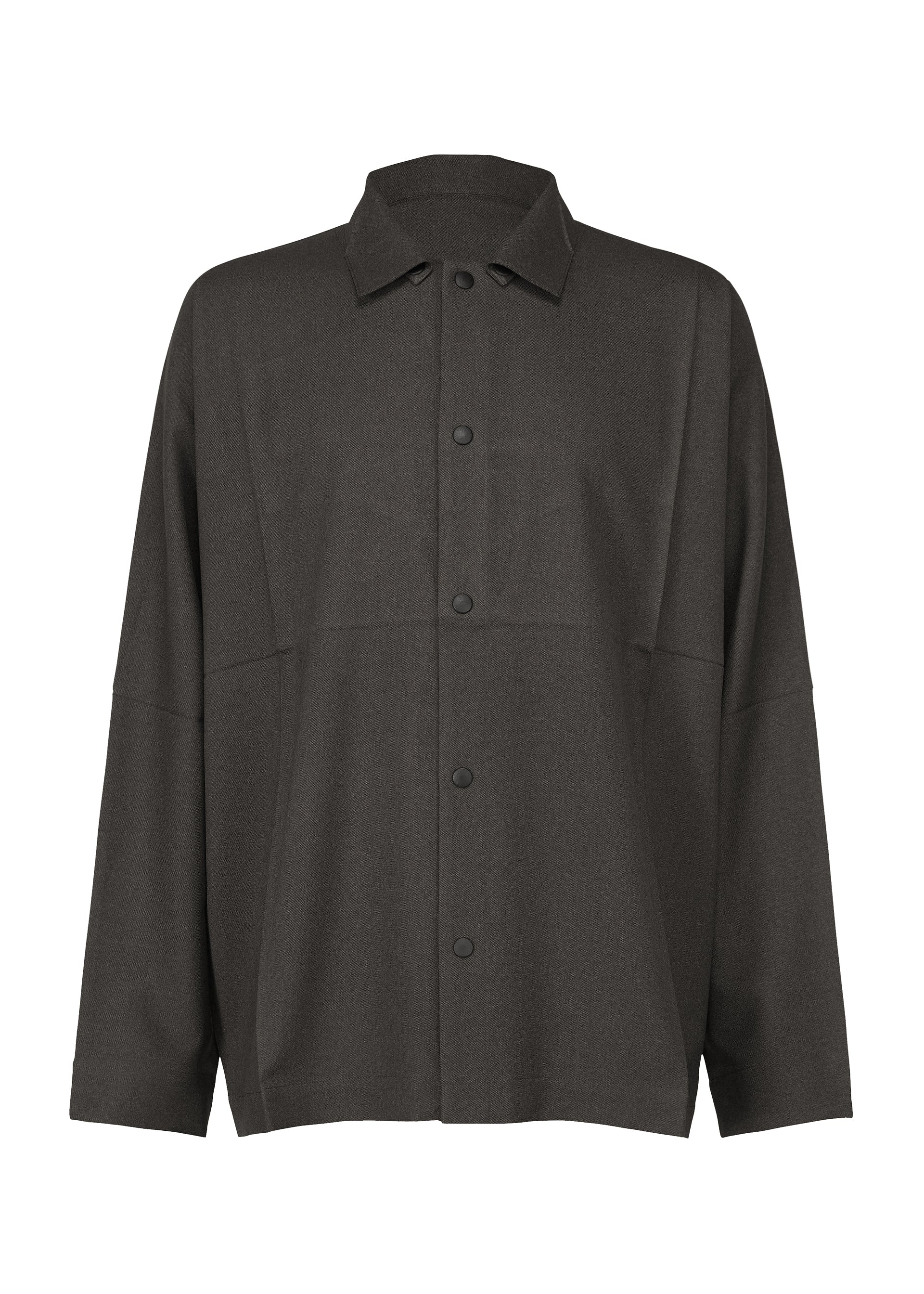 WOOL LIKE COMPACT SHIRT、メンズ_トップス_シャツ、グレー