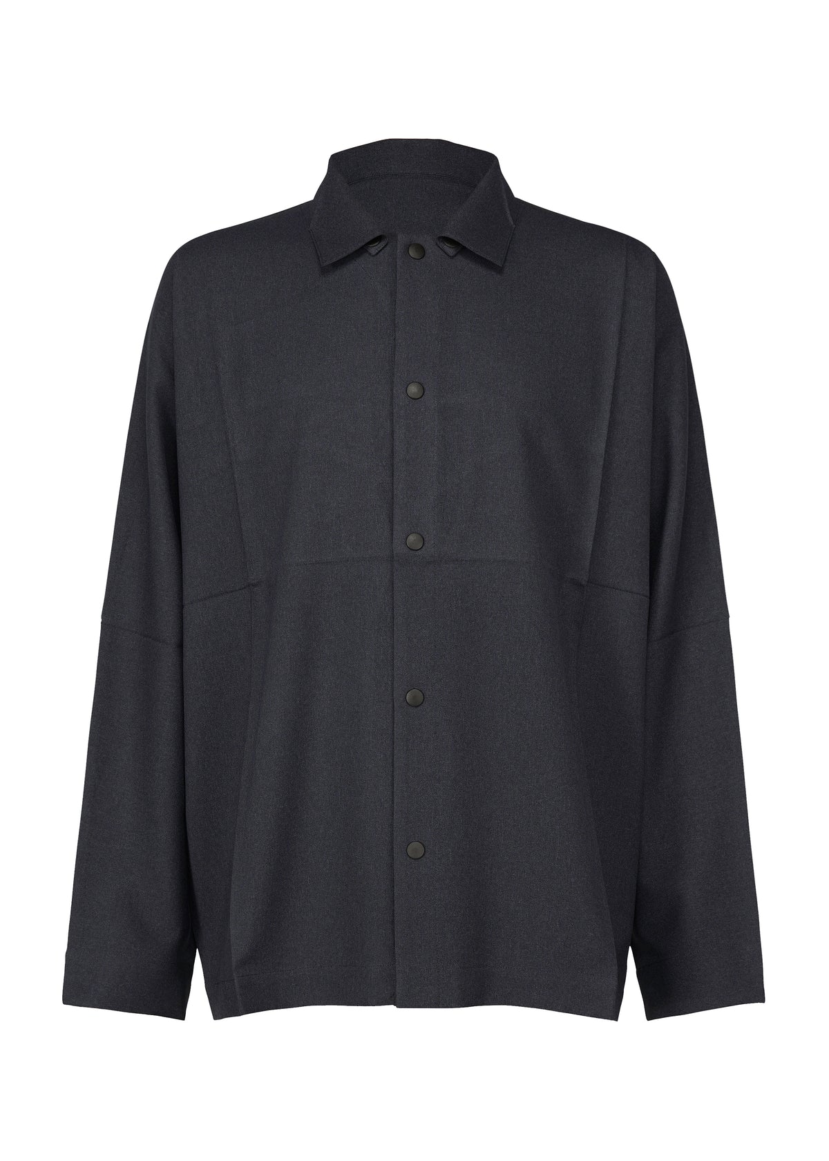 WOOL LIKE COMPACT SHIRT、メンズ_トップス_シャツ、ネイビー