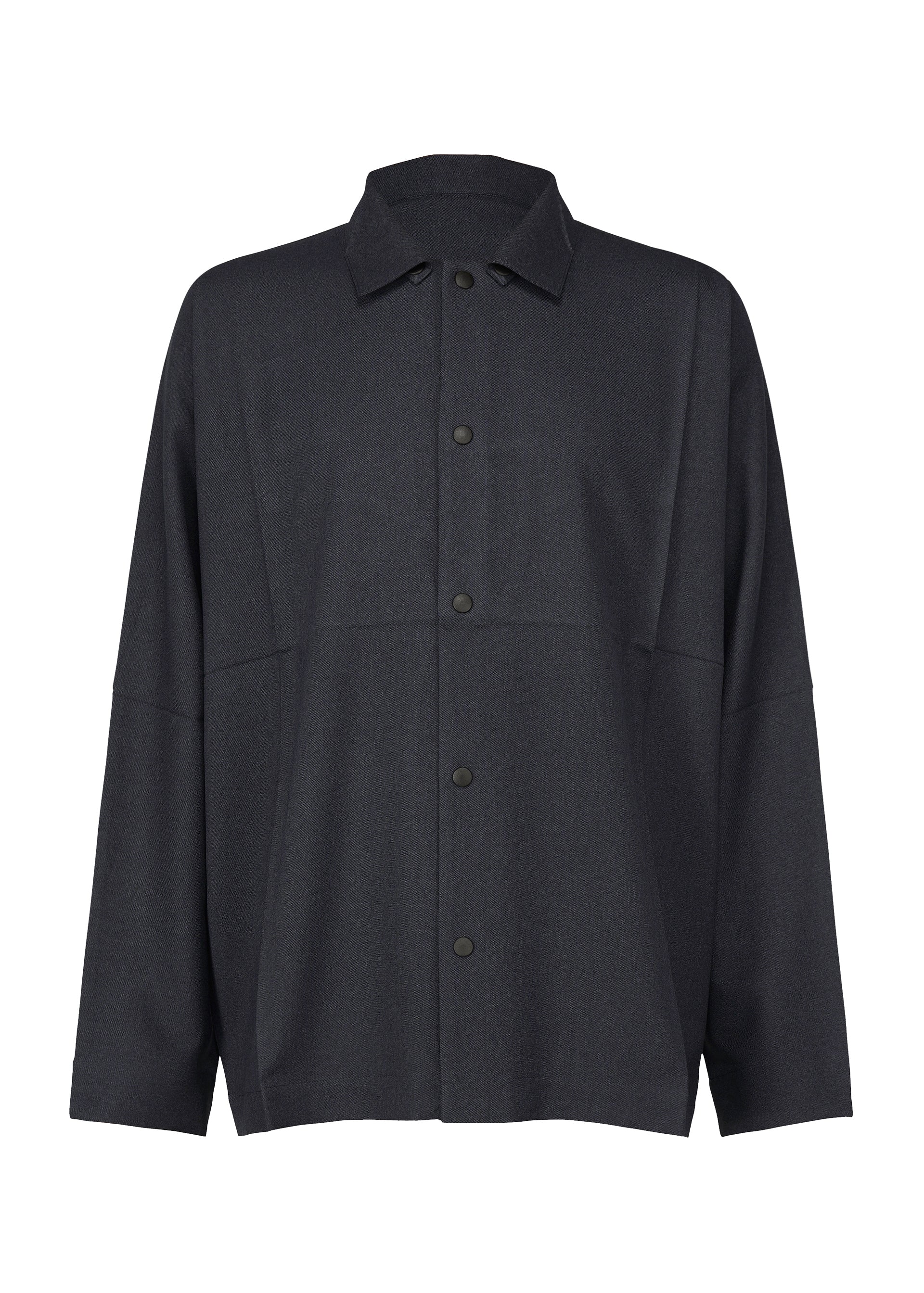 WOOL LIKE COMPACT SHIRT、メンズ_トップス_シャツ、ネイビー