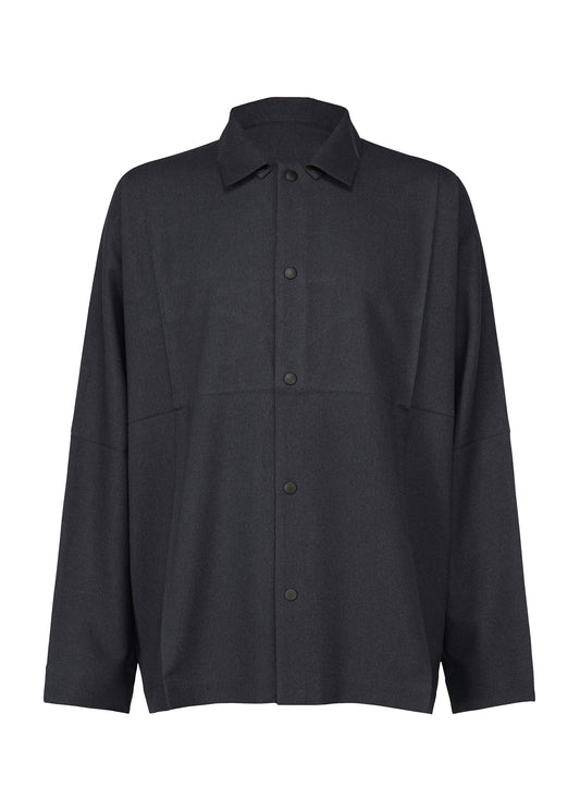 WOOL LIKE COMPACT SHIRT、メンズ_トップス_シャツ、ネイビー