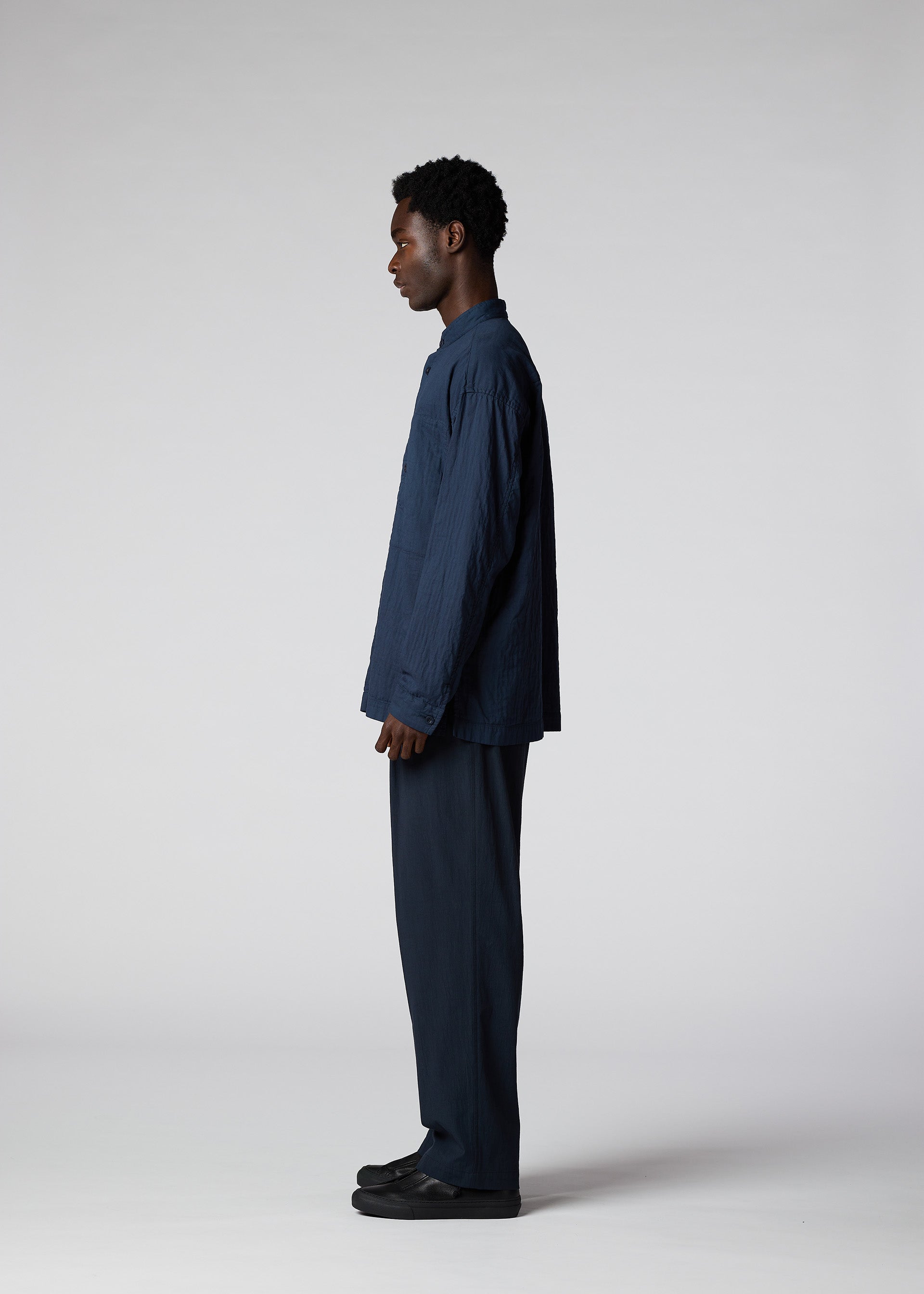 DOUBLE FACE COTTON SHIRT、メンズ_トップス_シャツ、着用画像2