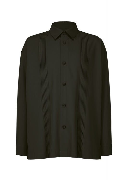 PLEATS SHIRT、メンズ_トップス_シャツ、ブラック