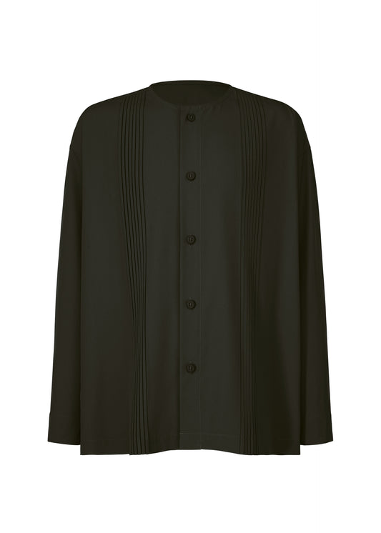 PLEATS SHIRT、メンズ_トップス_シャツ、ブラック