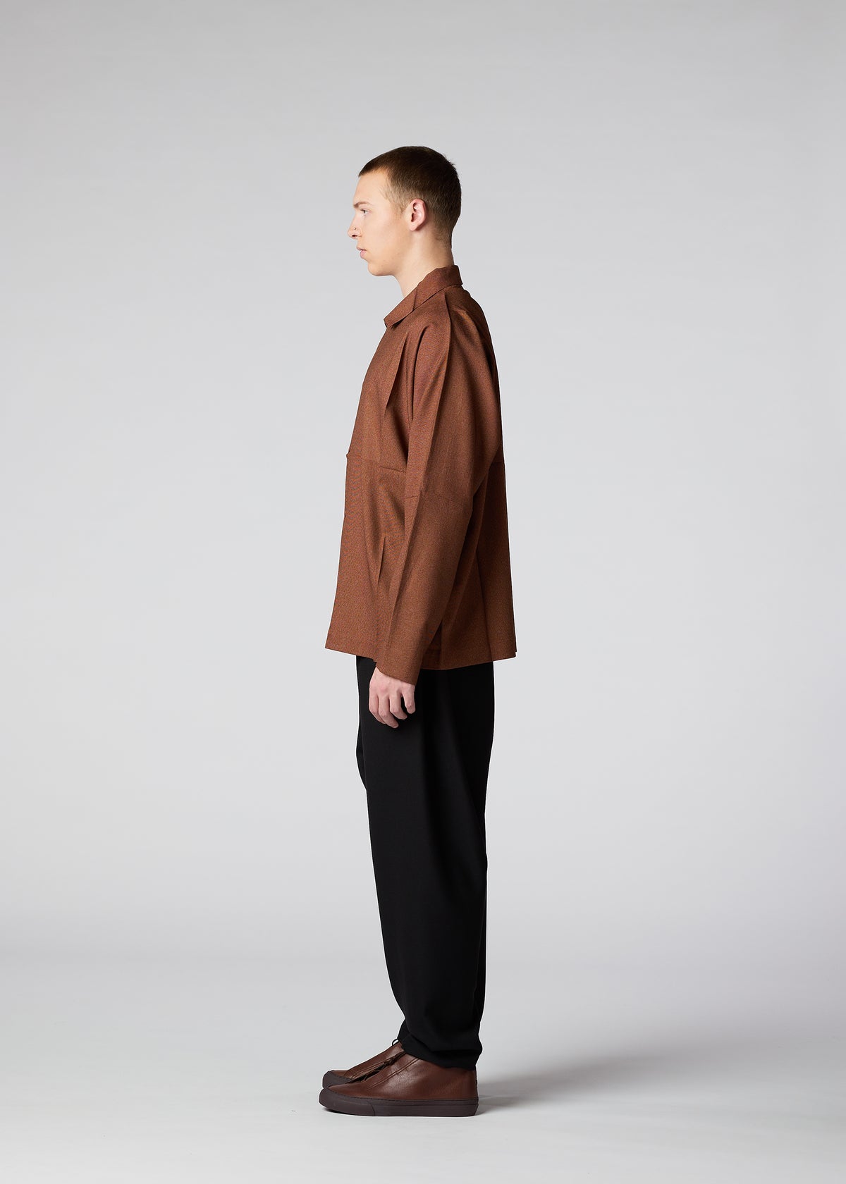 WOOL LIKE COMPACT SHIRT、メンズ_トップス_シャツ、着用画像2