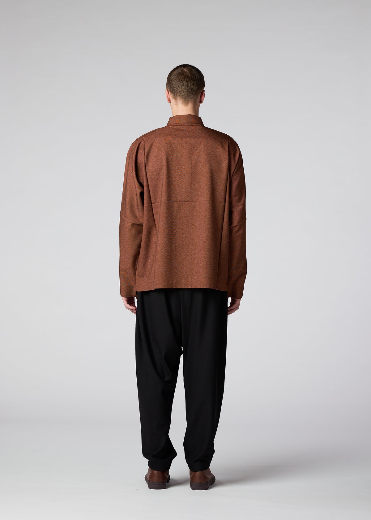 WOOL LIKE COMPACT SHIRT、メンズ_トップス_シャツ、着用画像3